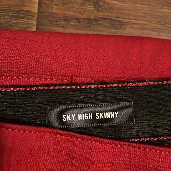 Torrid Sky High Skinny Jeans In Scarlett Wine Color Contemporary Feminine - Picture 15 of 16